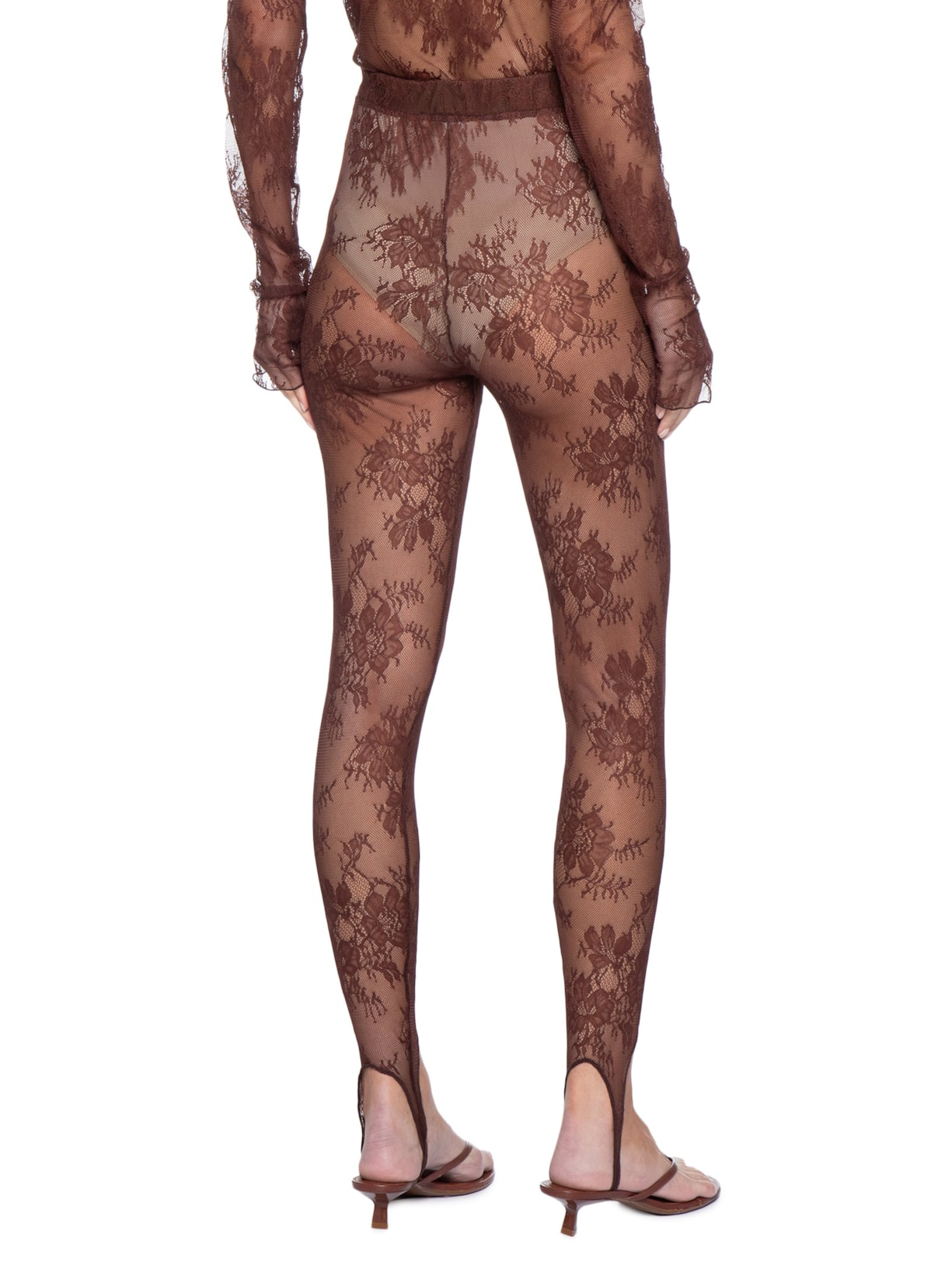 Calça Legging Feminina Palais Marrom Framed