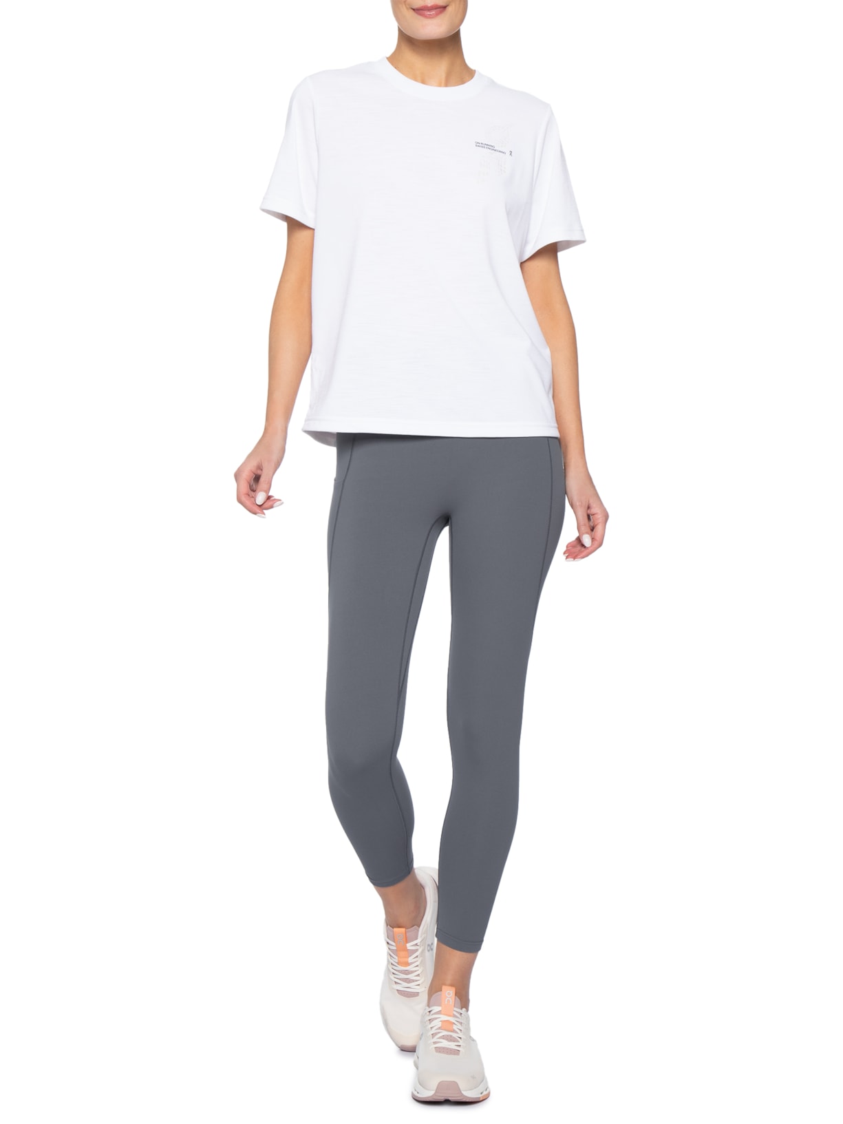 Calça Legging Feminino Studio Tights 7/8 Cinza On Running