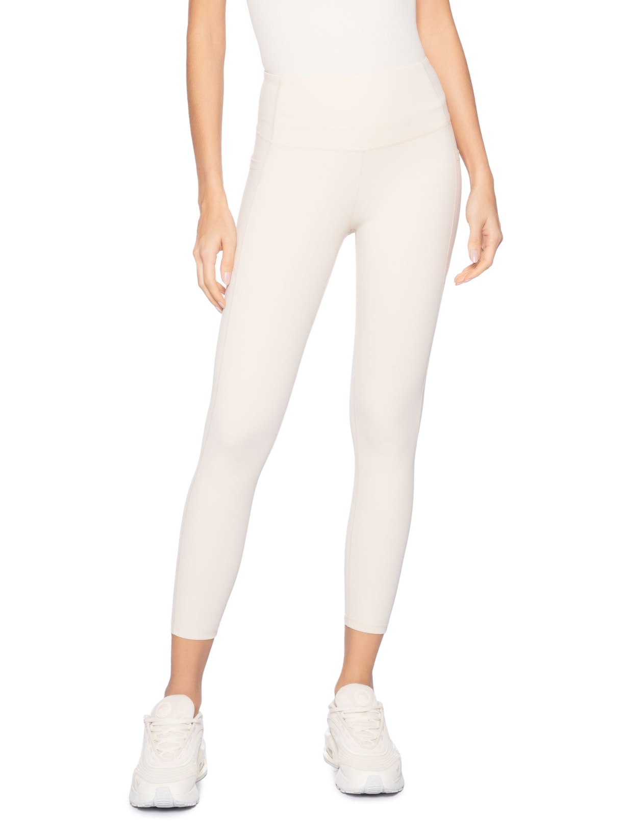 Calça Legging Fitness Feminina Bege Basiq