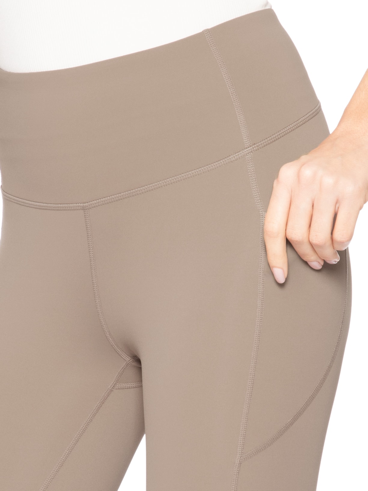 Calça Legging Fitness Feminina Marrom Basiq