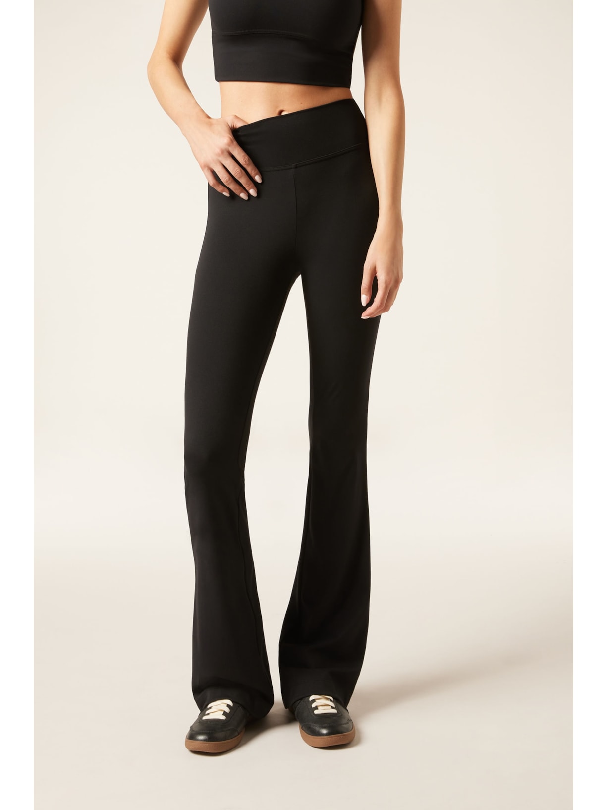 Calça Legging Flare Soft Touch First Class Preto Calzedonia