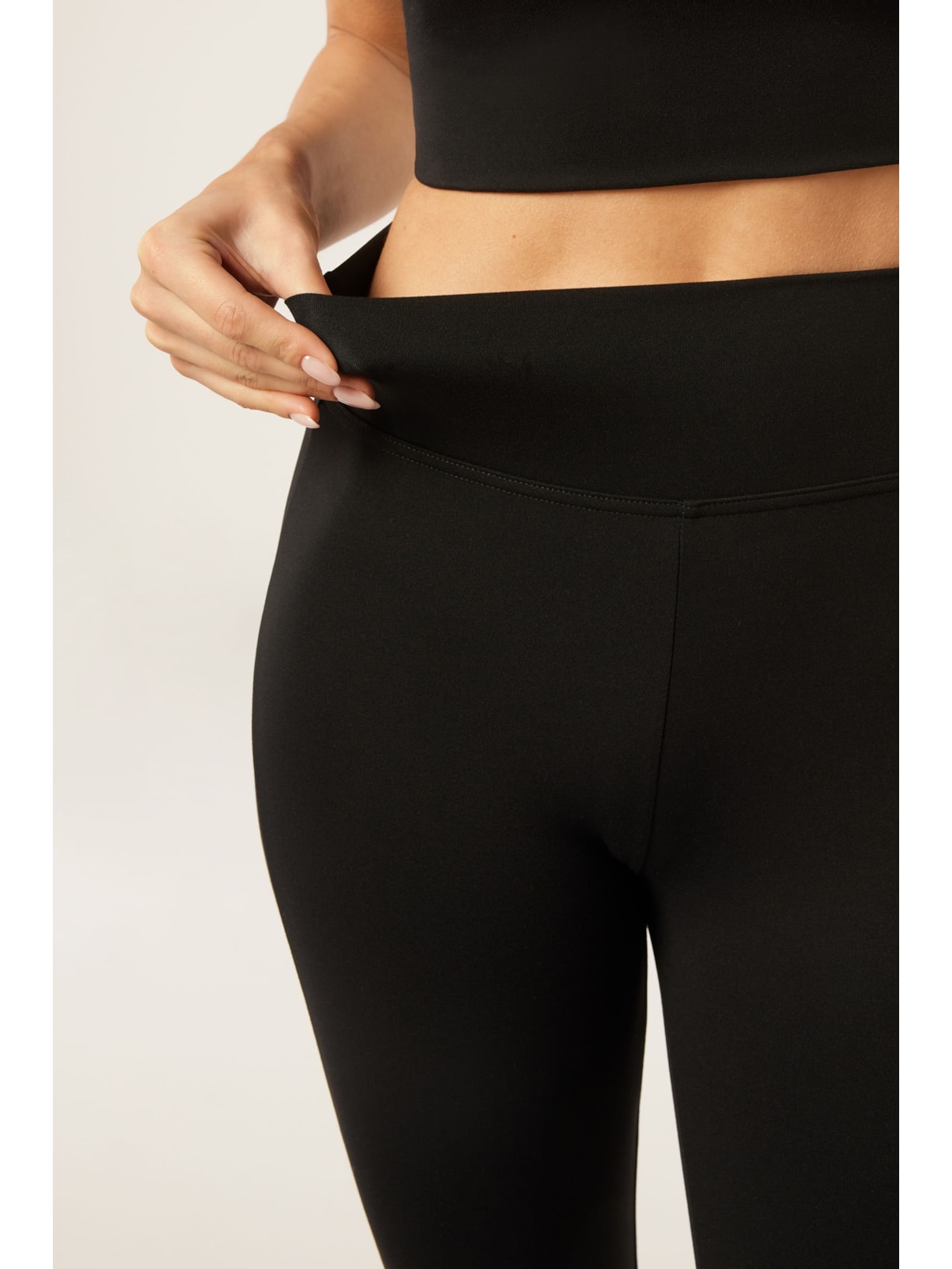 Calça Legging Flare Soft Touch First Class Preto Calzedonia