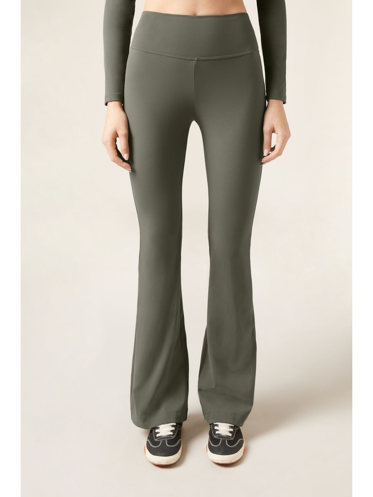 Calça Legging Flare Soft Touch First Class Verde Calzedonia