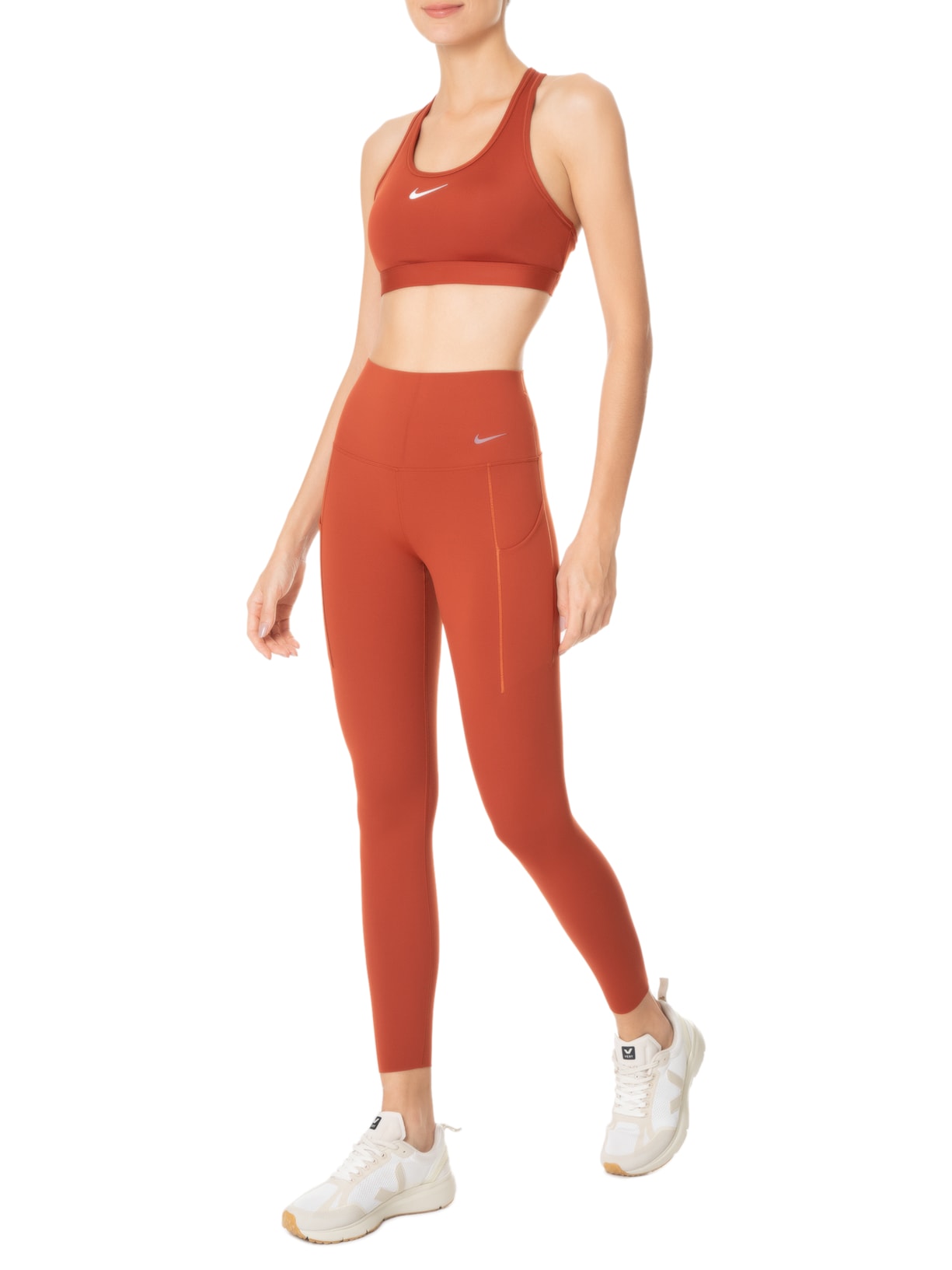 Calça Legging Universa 7/8 Marrom Nike
