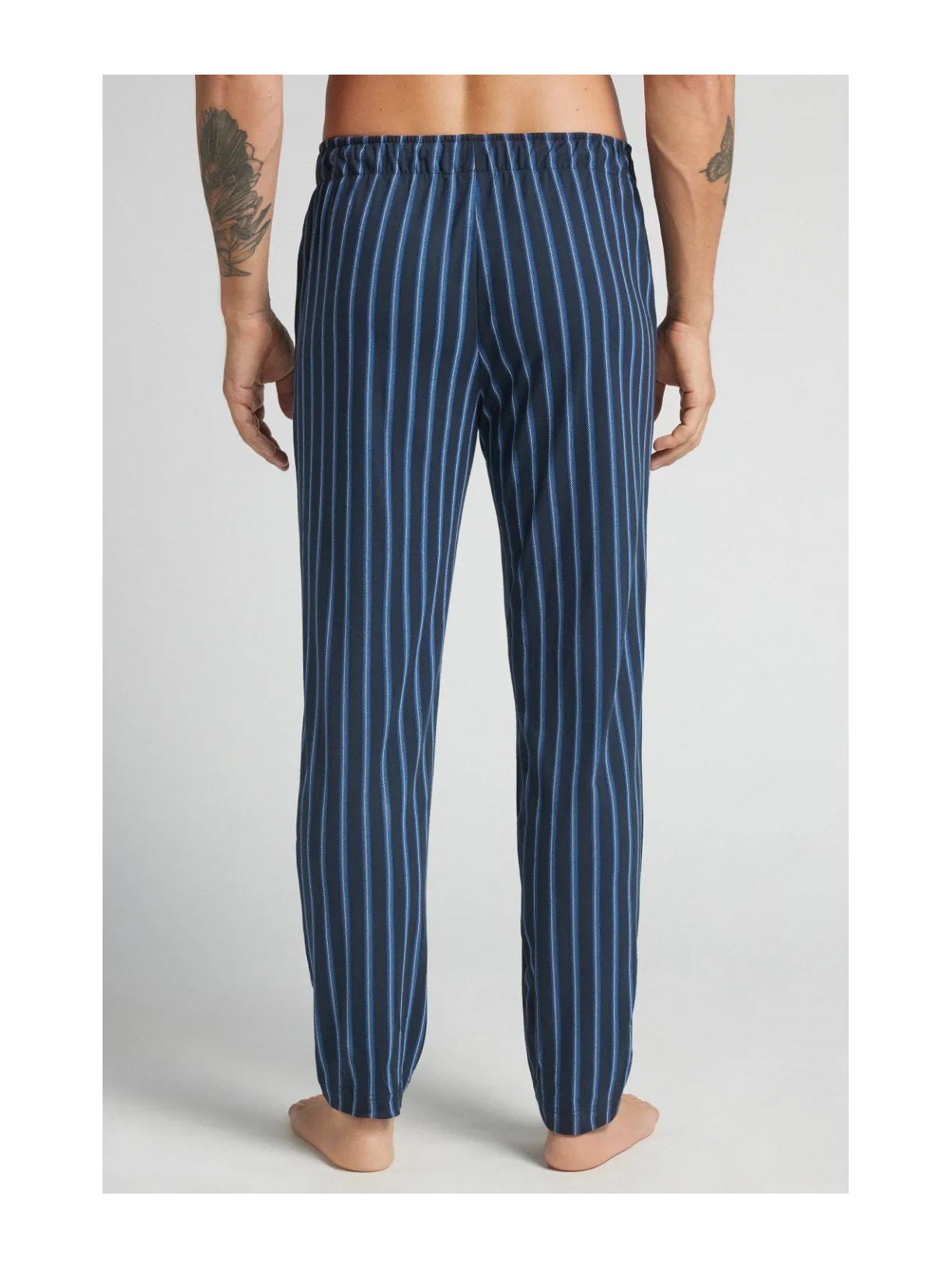 Calça Listrada Em Algodão Azul Intimissimi