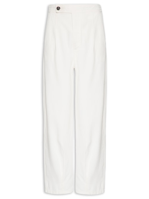 Calça Loose Off Macacão - Branco