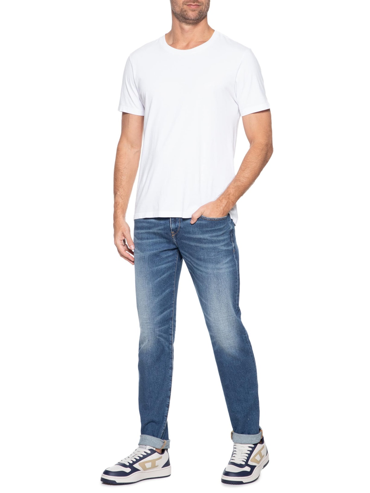 Calça Masculina 2019 D-Strukt L32 Pantaloni Azul Diesel