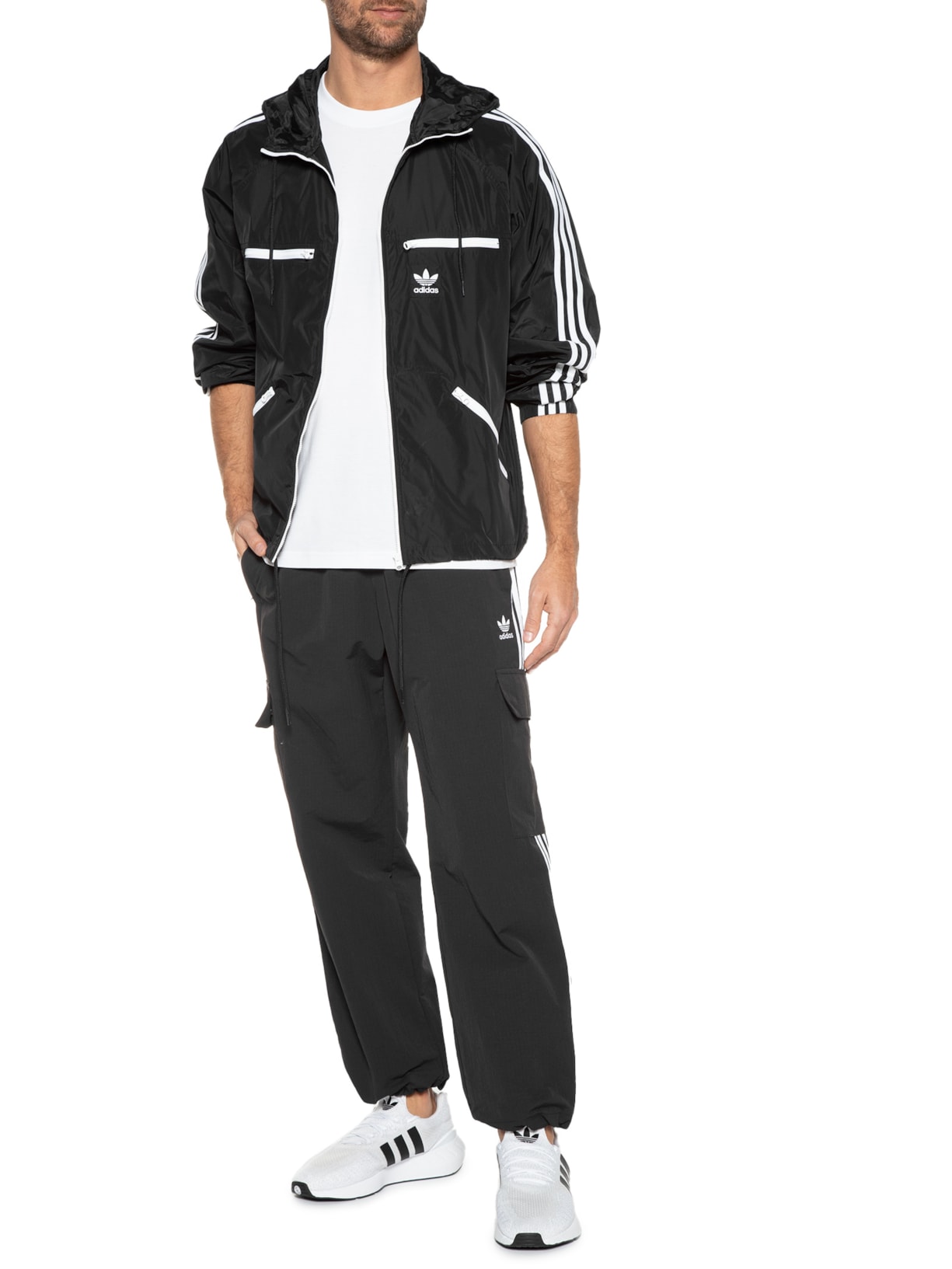 Calça Masculina 3 String Cargo Preto Adidas Originals