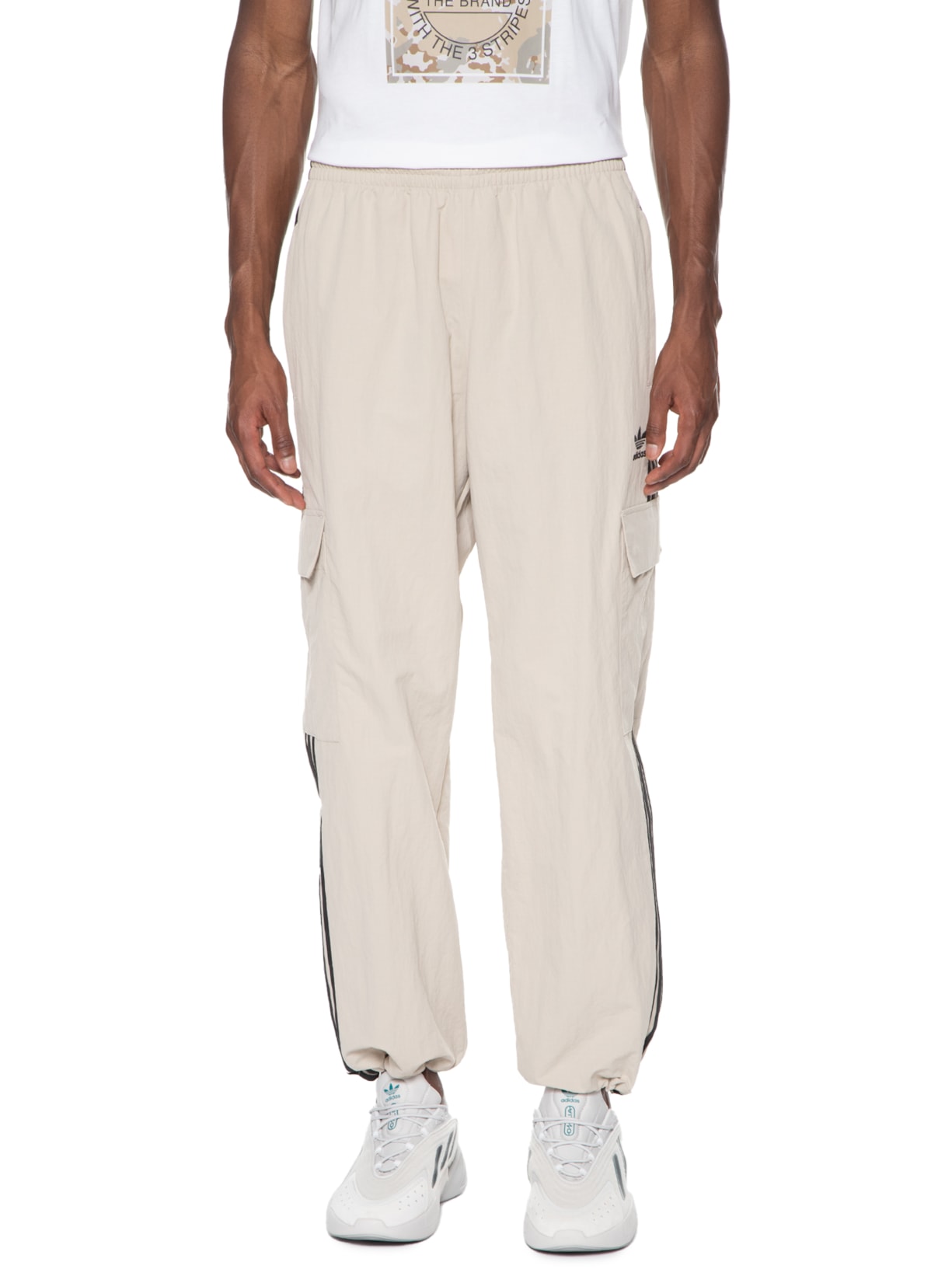 Calça Masculina 3 Stripes Cargo Bege Adidas Originals
