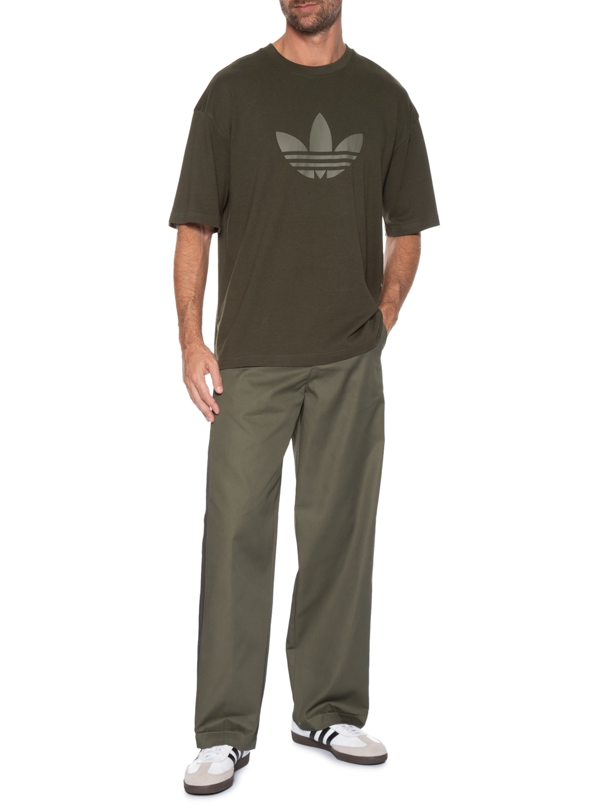 Calça Masculina 3S Verde Adidas Originals