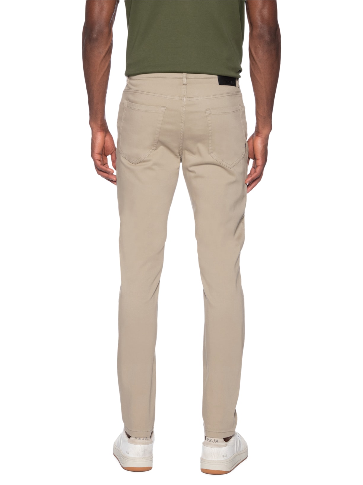 Calça Masculina 5 Pockets Chino Slim Fit Color Comfort Marrom Aramis
