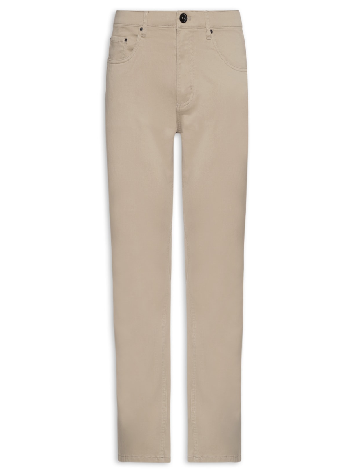 Calça Masculina 5 Pockets Chino Slim Fit Color Comfort - Marrom