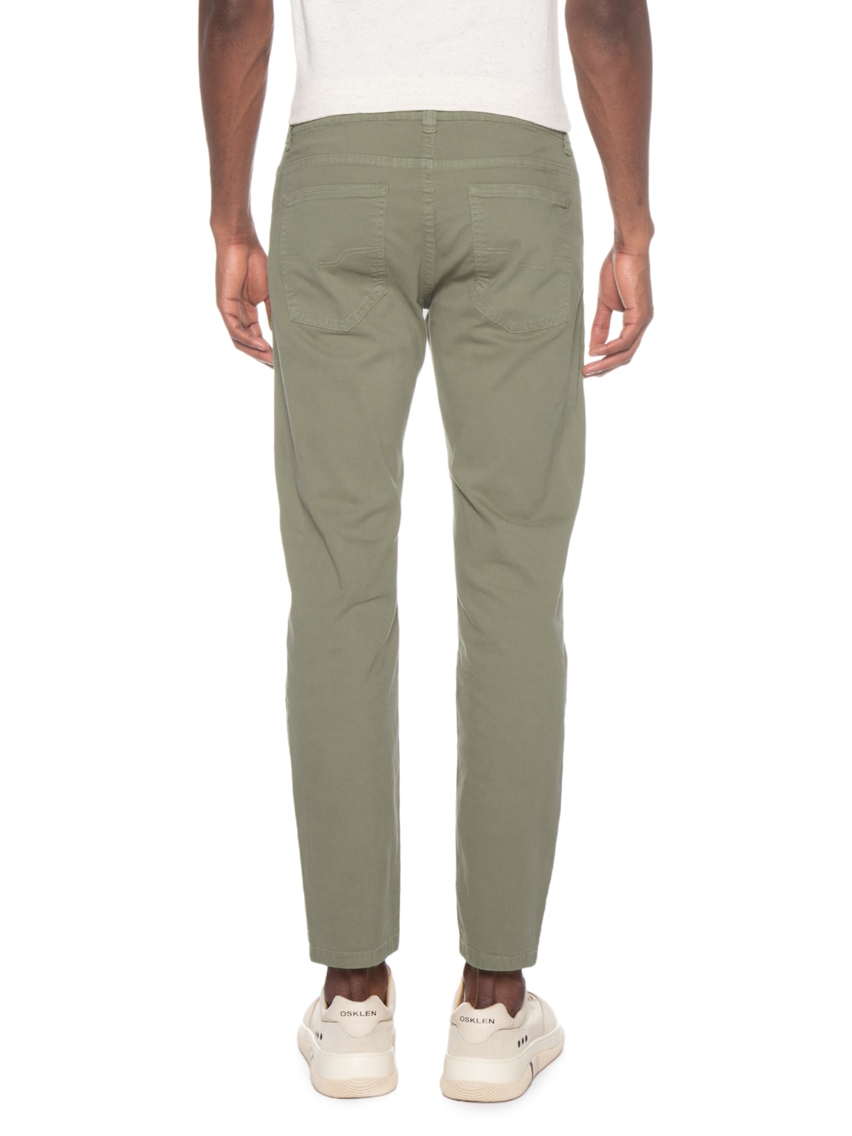 Calça Masculina 5 Pockets Color Lisa Cinza Osklen