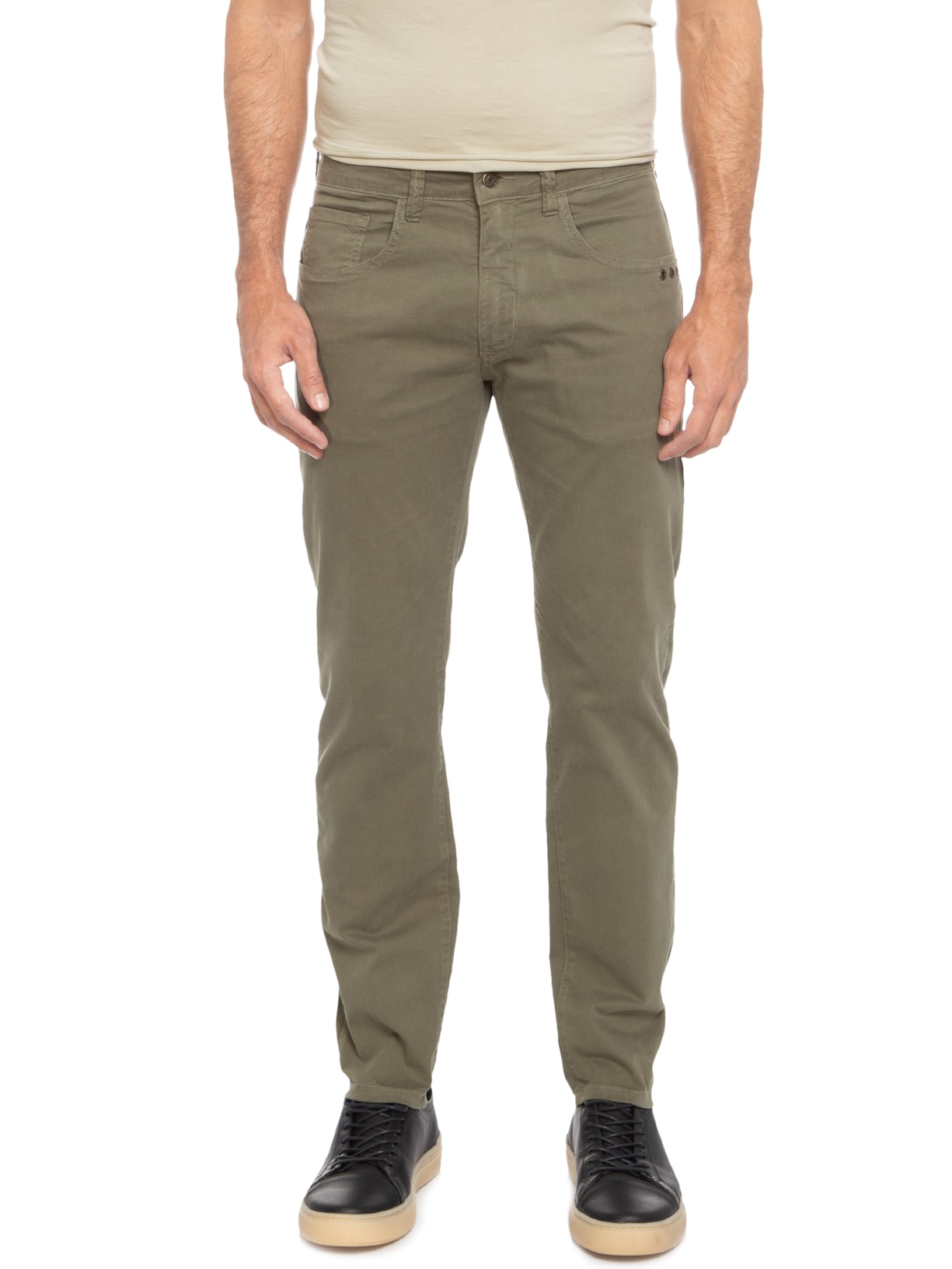 Calça Masculina 5 Pockets Color Lisa Verde Osklen