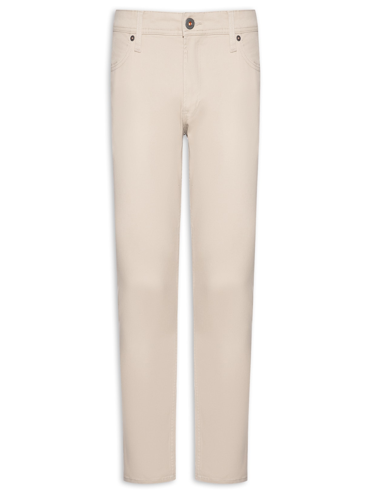 Calça Masculina 5 Pockets Glenn Dylan Original Bege Jack & Jones
