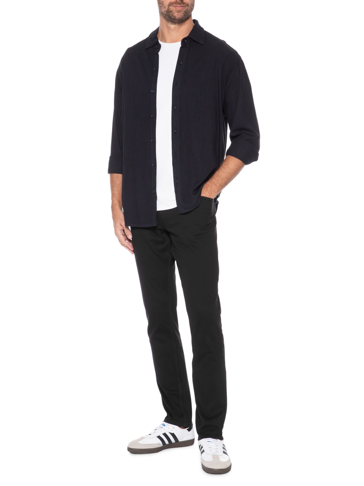 Calça Masculina 5 Pockets Glenn Dylan Original Preto Jack & Jones