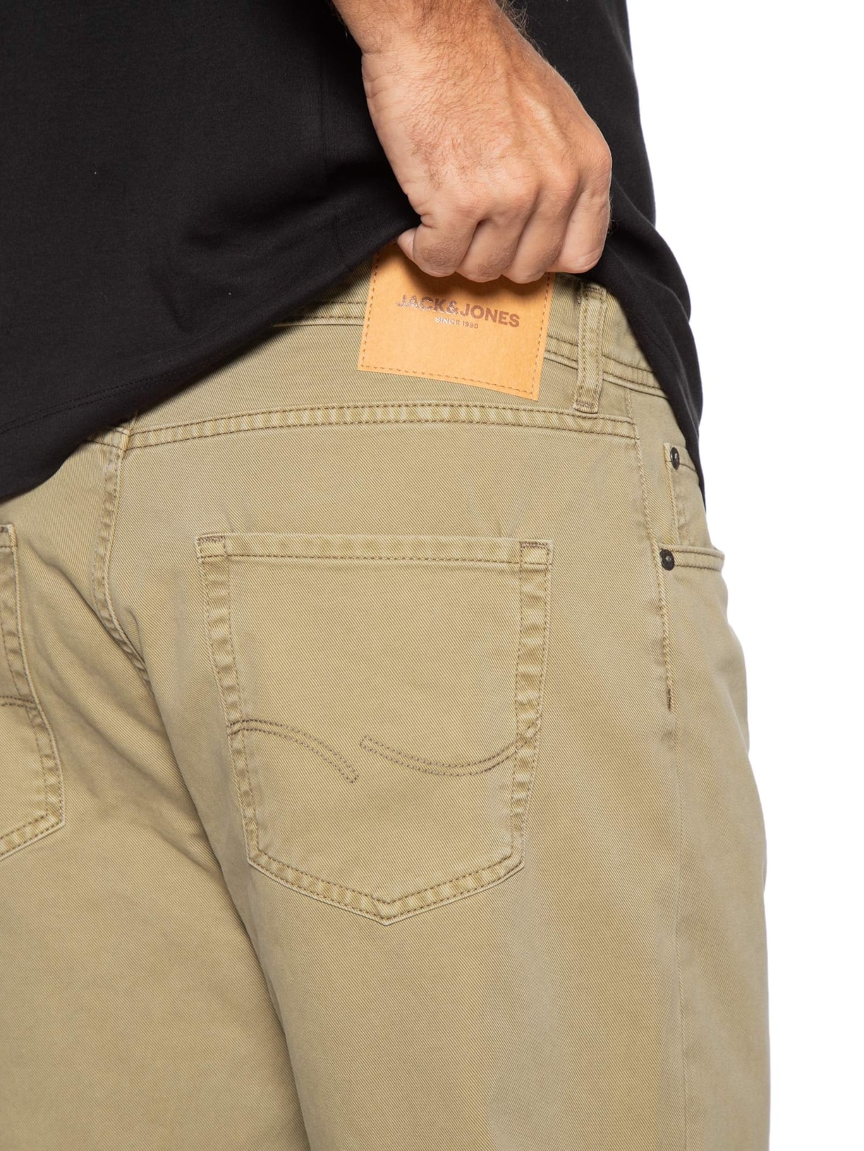 Calça Masculina 5 Pockets Original Fit Bege Jack & Jones