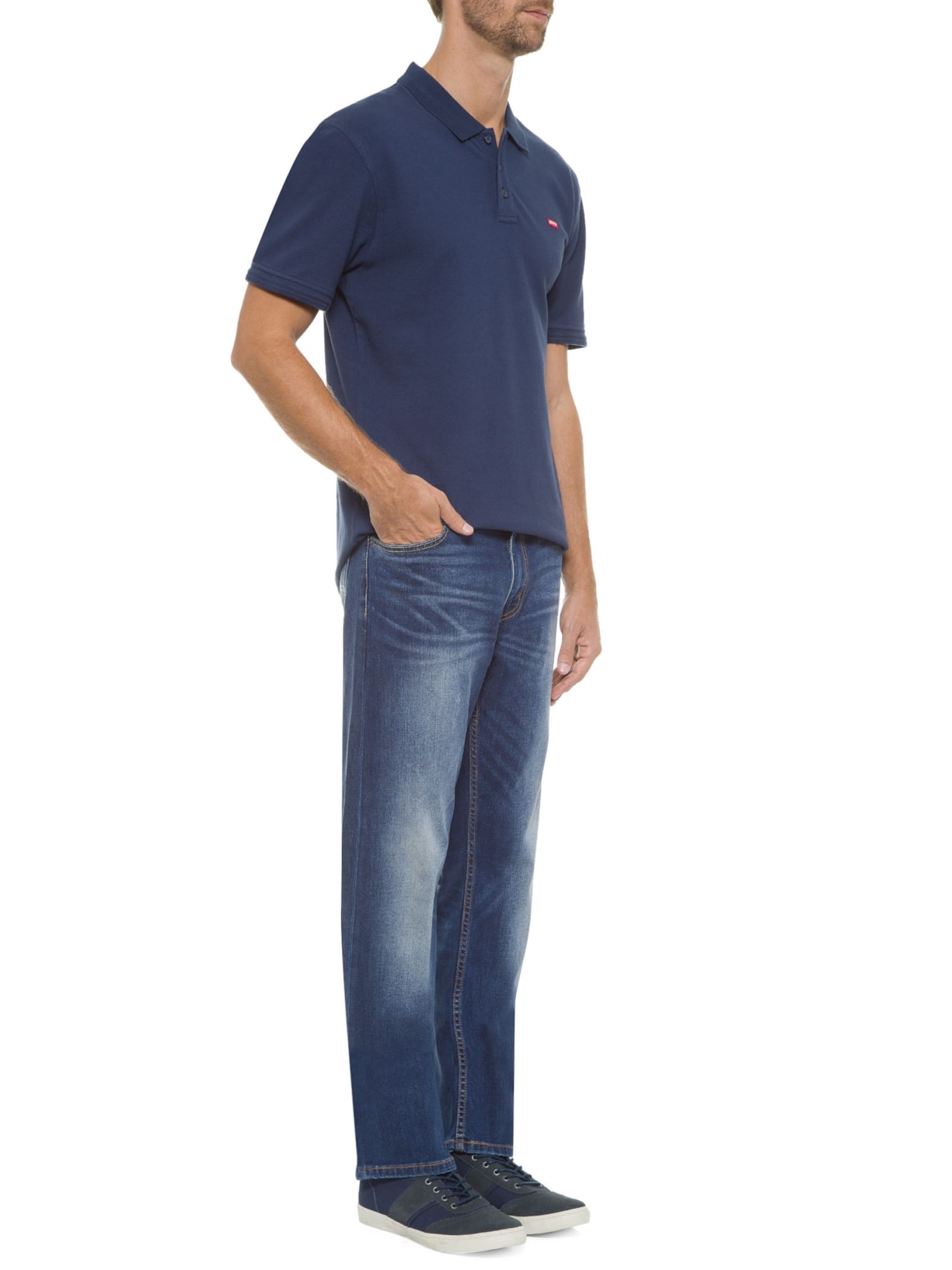 Calça Masculina 504 Regular Straight Fit Azul Levi's