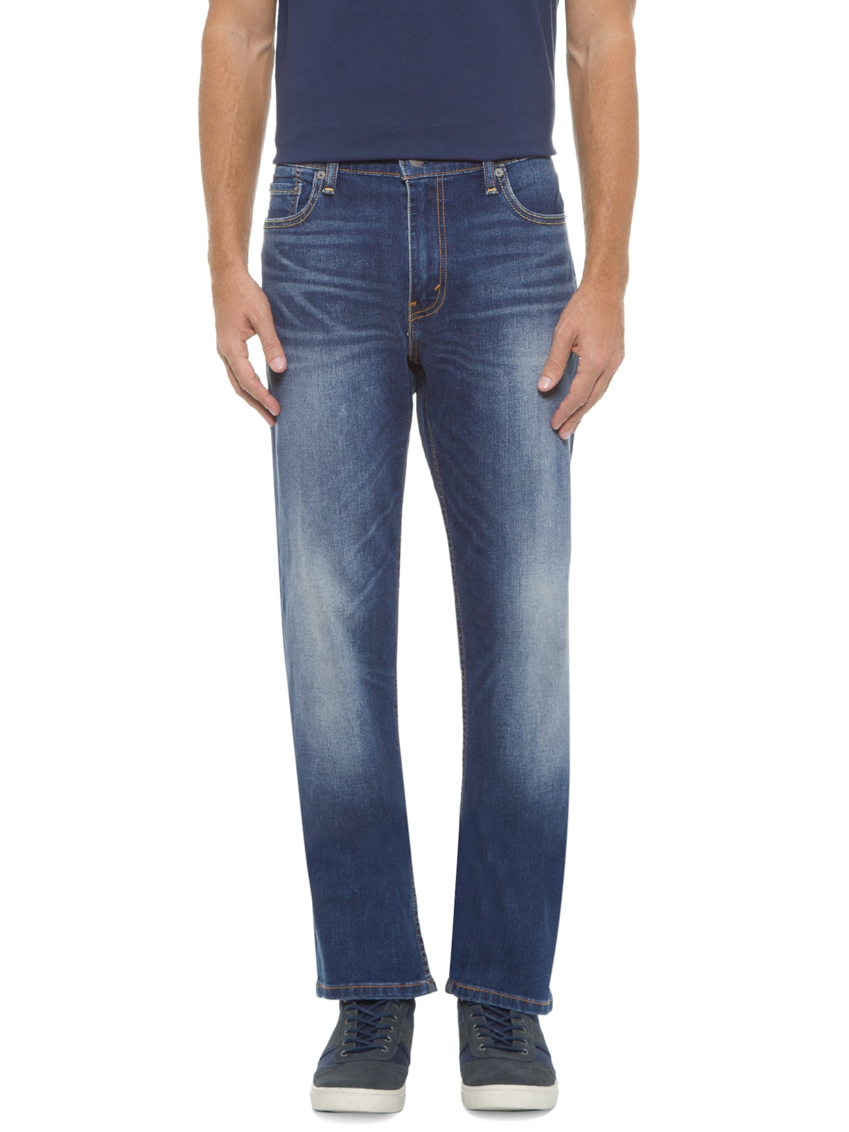 Calça Masculina 504 Regular Straight Fit Azul Levi's