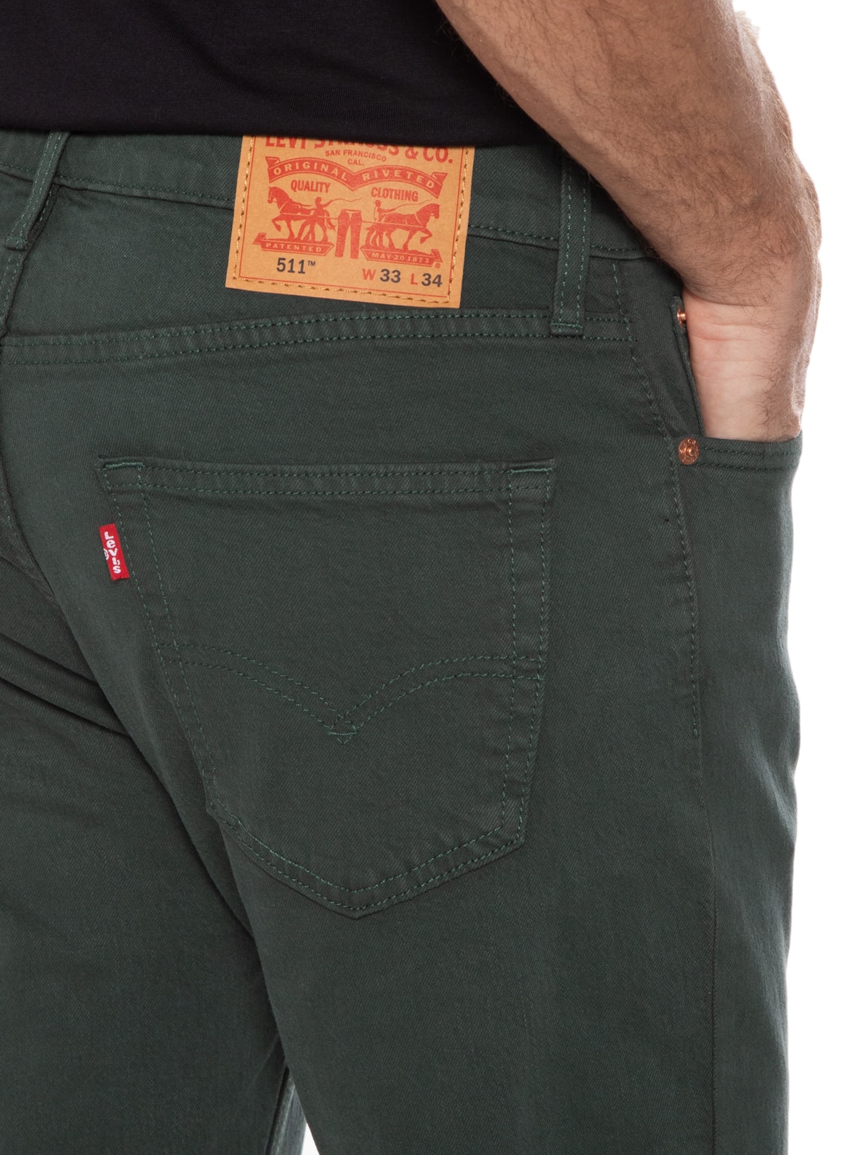 511 Slim Fit Jeans Levis 511 34 36 Calça Masculina 511 Slim Levi's Verde