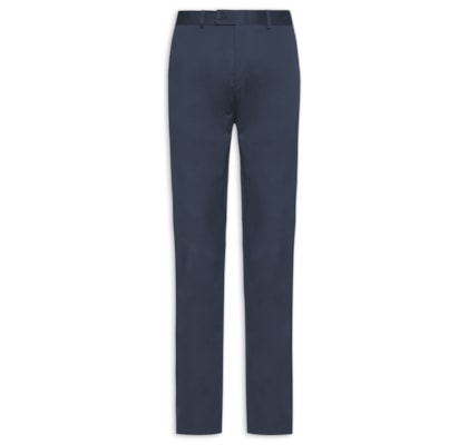Calça Masculina Alfaiataria Algodão Elastano - Azul