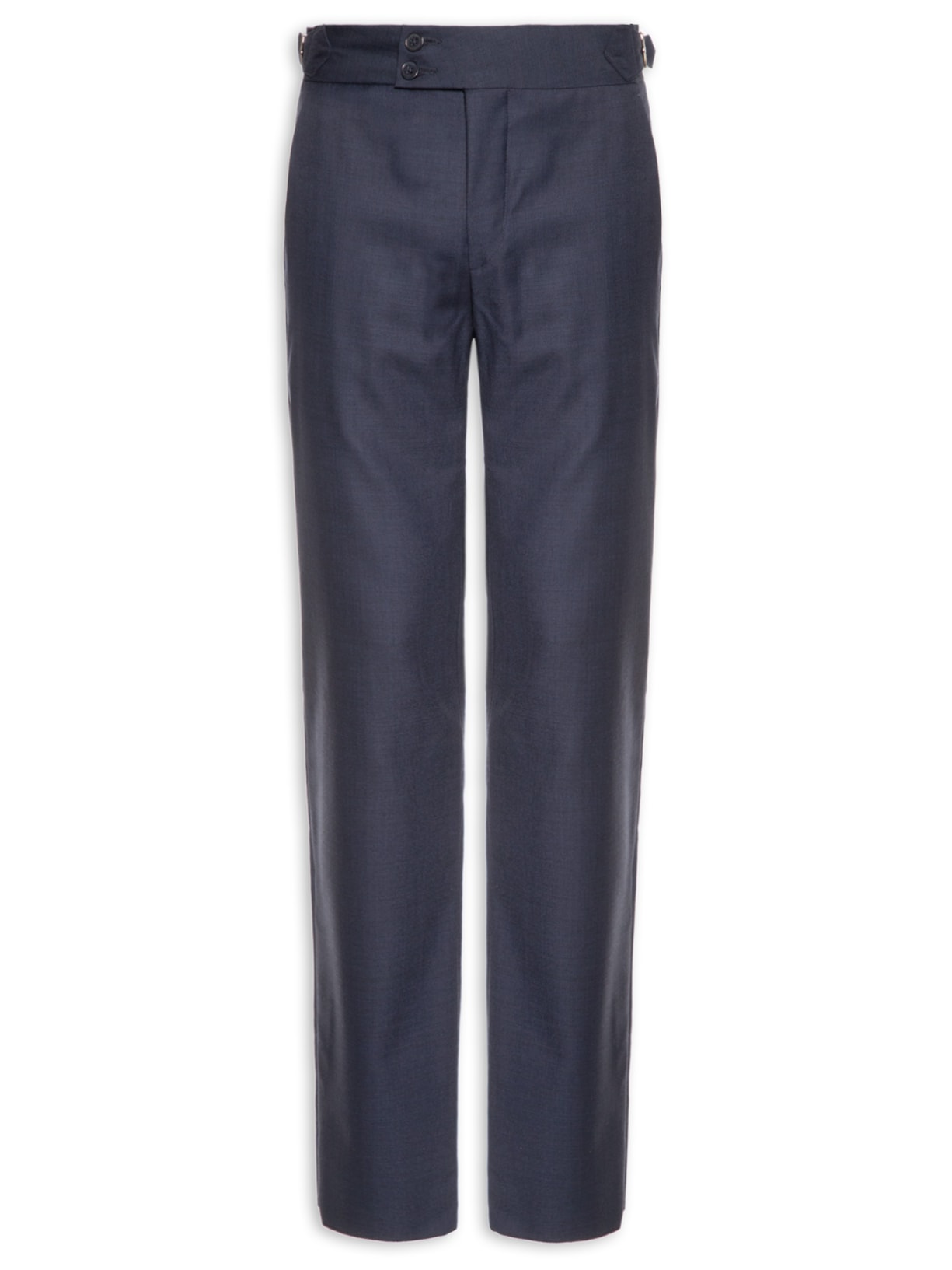 Calça Masculina Alfaiataria Com Ajustes Laterais Cambraia Super 120 Azul Paramount Alfaiataria