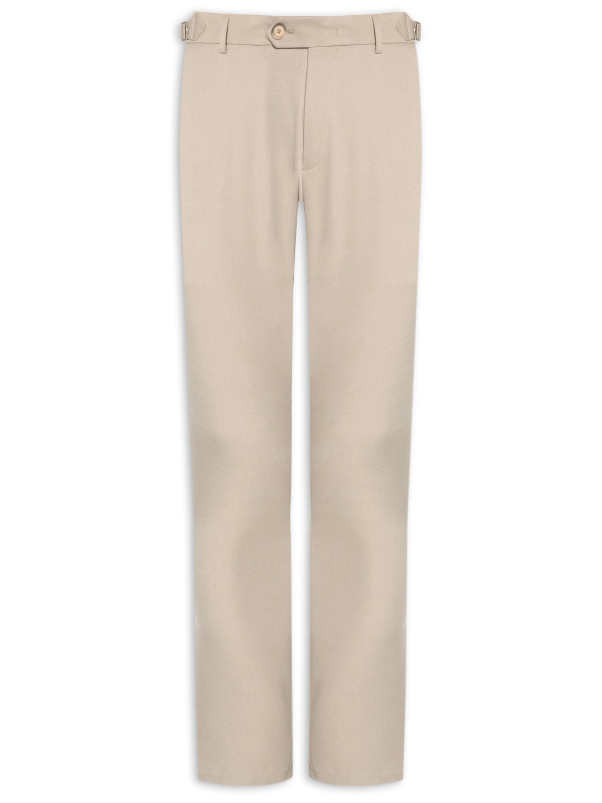 Calça Masculina Alfaiataria Com Fivela Reta - Bege
