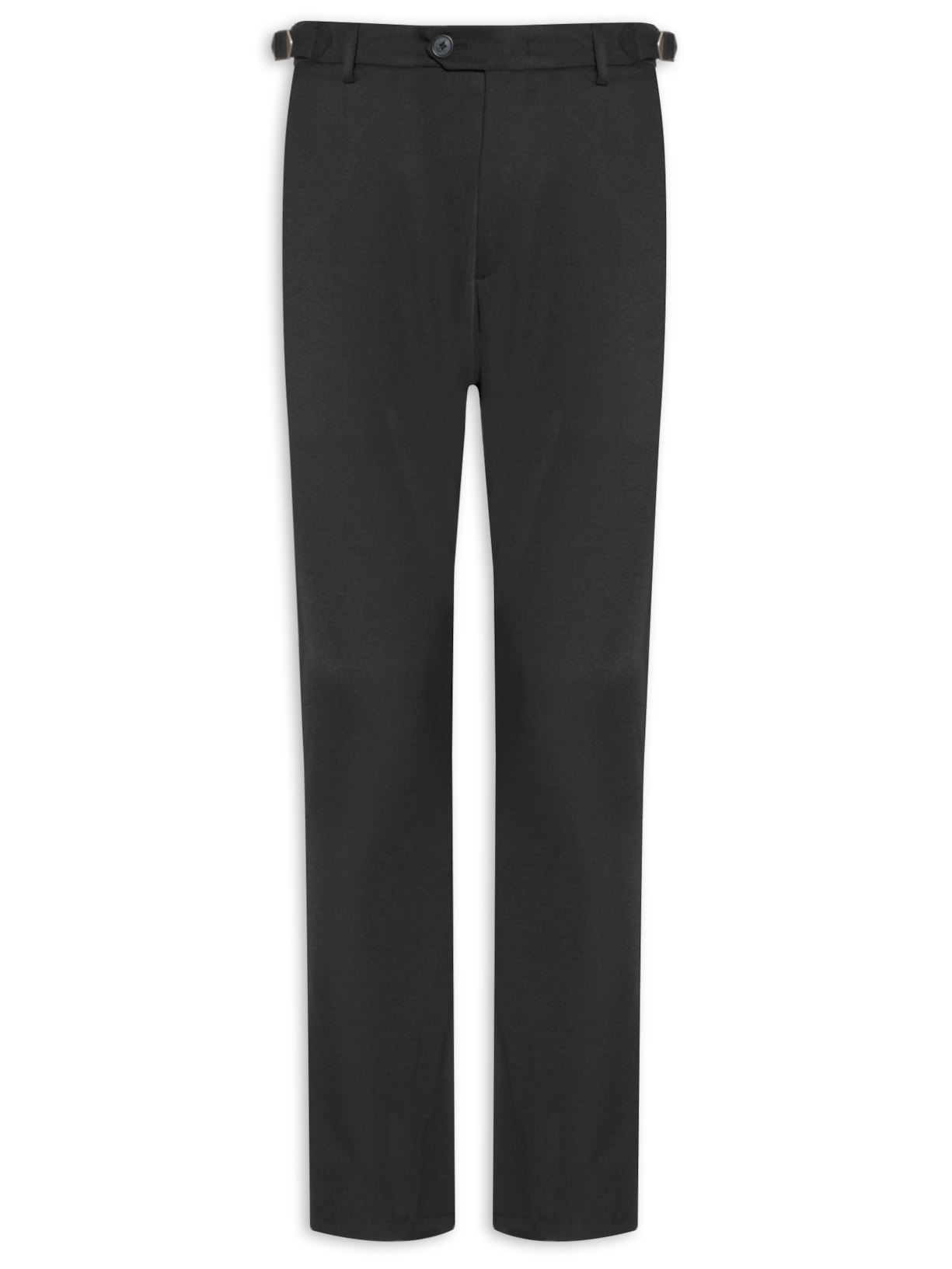 Calça Masculina Alfaiataria Com Fivela Reta - Preto