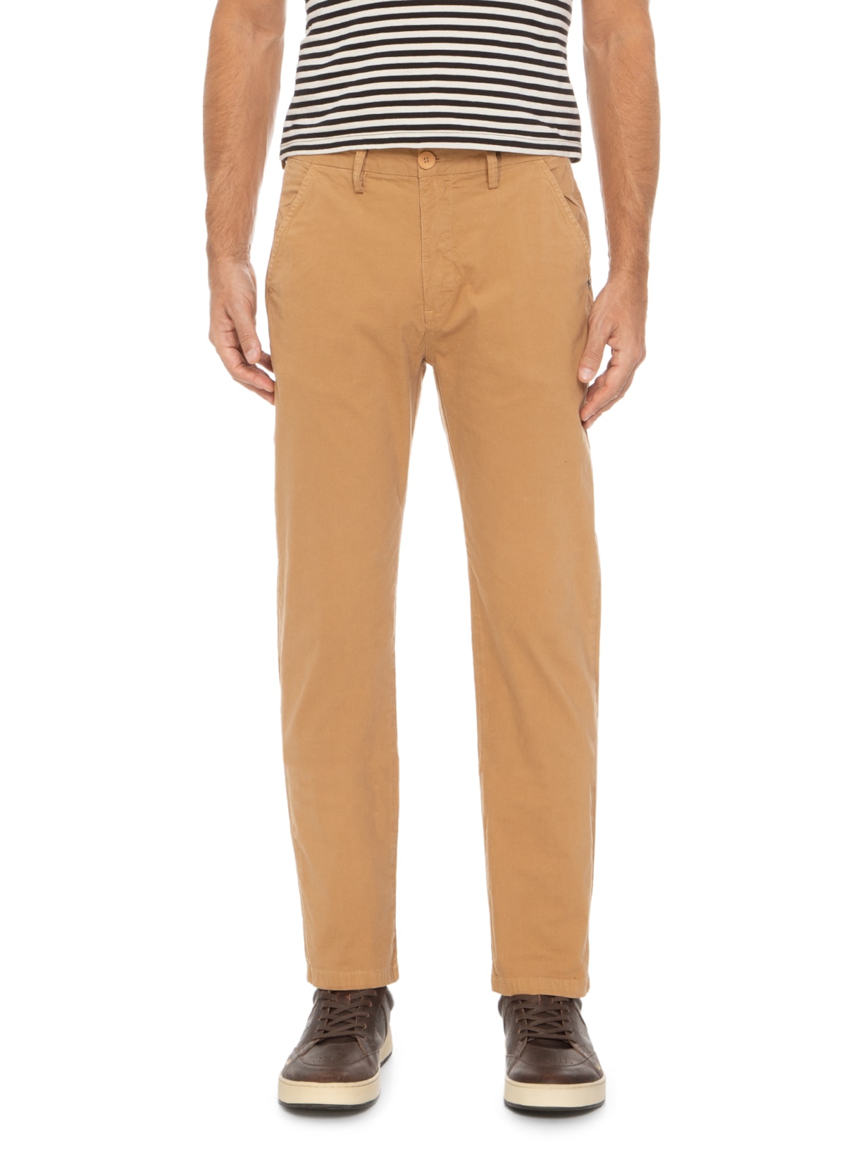 Calça Masculina Alfaiataria Comfort Paper Marrom Osklen