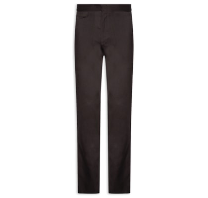 Calça Masculina Alfaiataria Cós Regular Bolso Portinhola Em Lã - Marrom