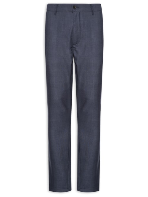 Calça Masculina Alfaiataria Elastic Quadros - Azul