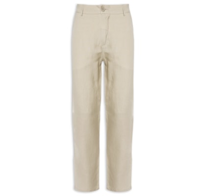 Calça Masculina Alfaiataria Fluid Linen - Bege