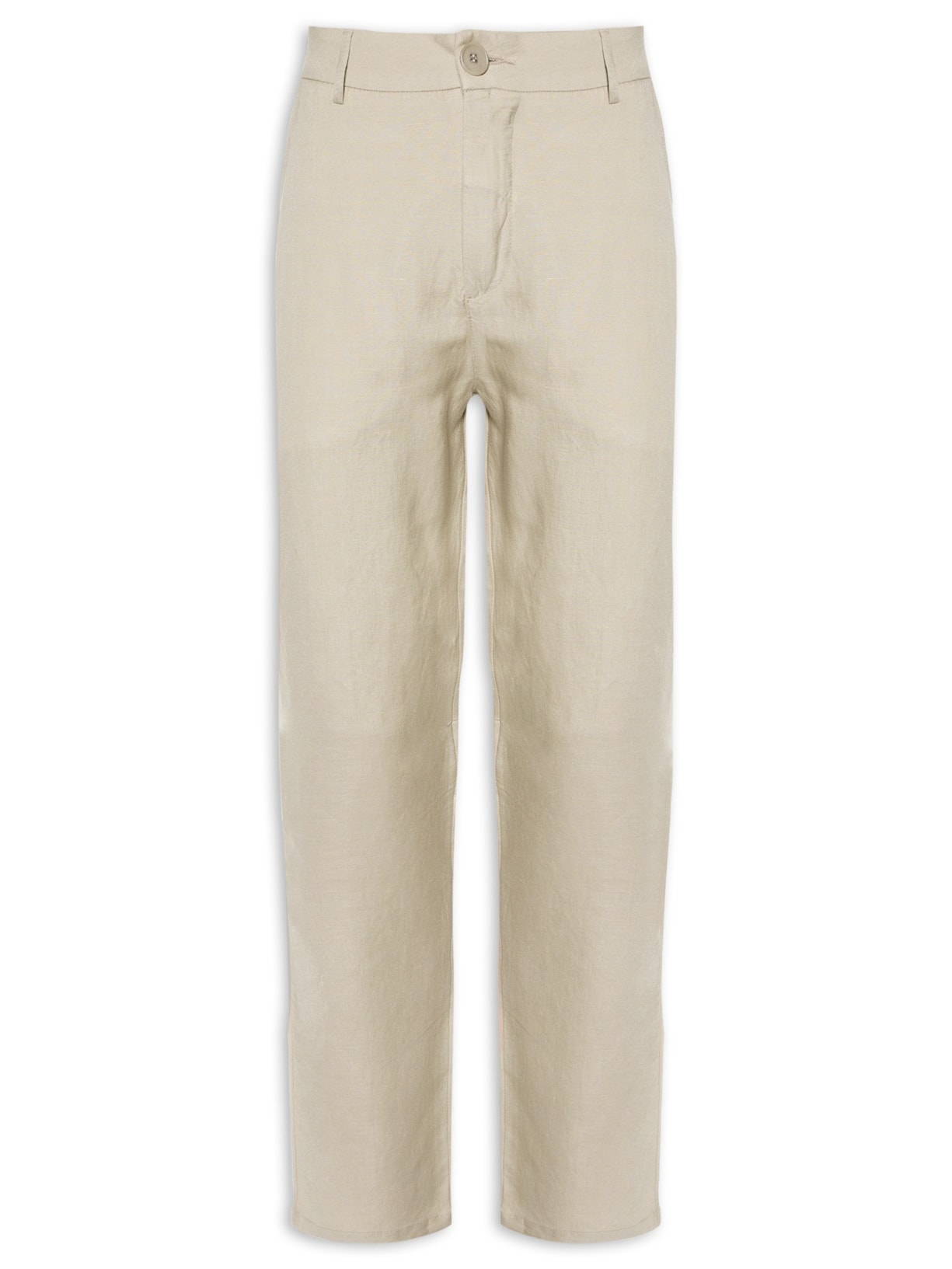 Calça Masculina Alfaiataria Fluid Linen - Bege