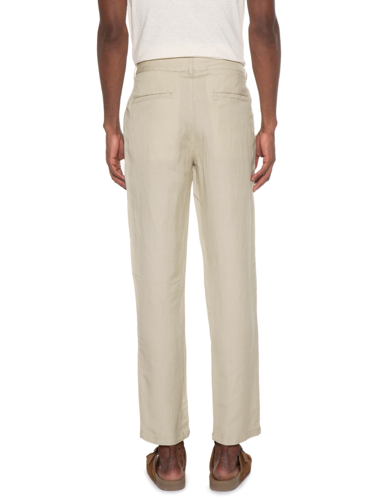 Calça Masculina Alfaiataria Fluid Linen Bege Osklen