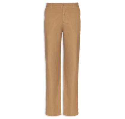 Calça Masculina Alfaiataria Fluid Linen - Marrom