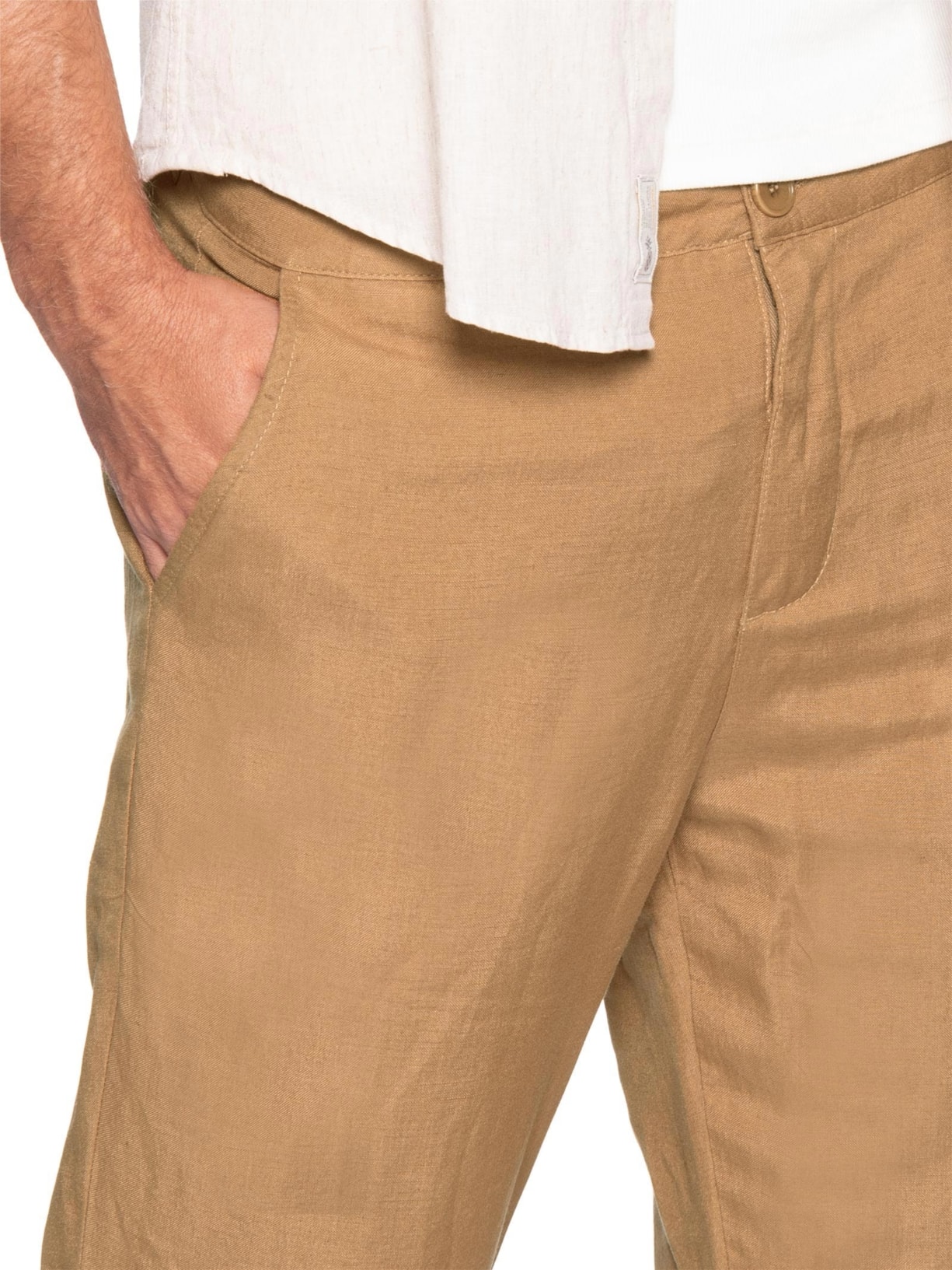 Calça Masculina Alfaiataria Fluid Linen Marrom Osklen