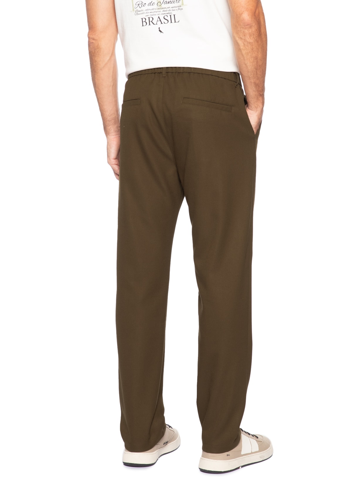 Calça Masculina Alfaiataria Knit Marrom Osklen