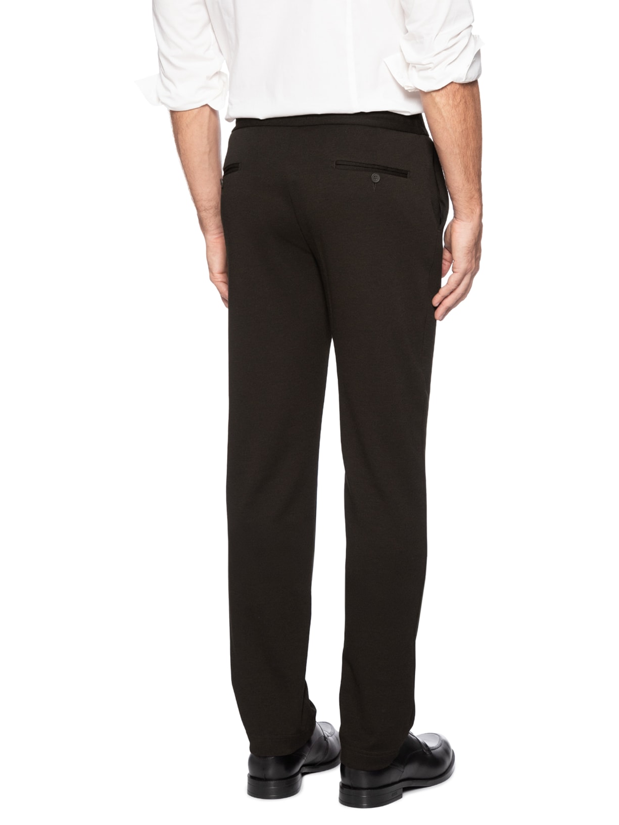 Calça Masculina Alfaiataria Malha Italiana 1/2 Marrom Paramount Alfaiataria