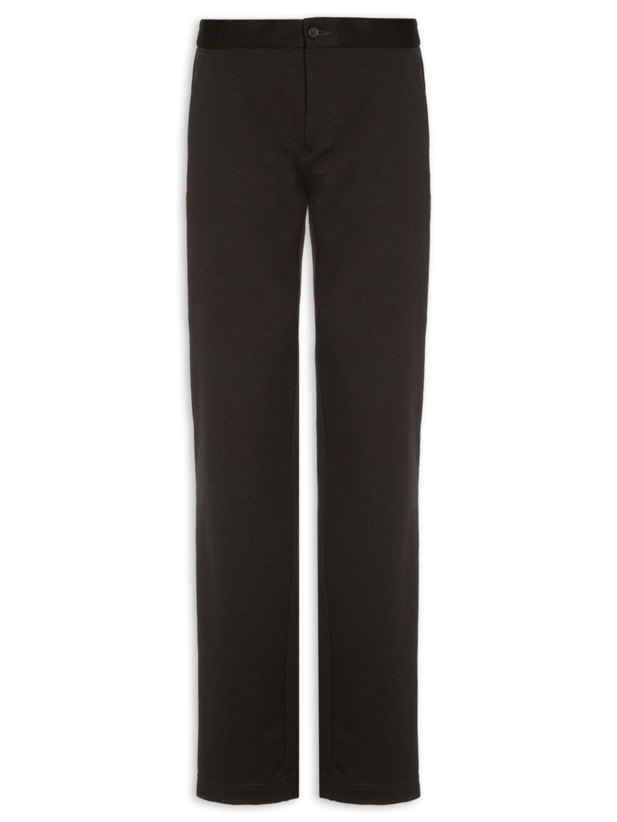 Calça Masculina Alfaiataria Malha Italiana 1/2 Marrom Paramount Alfaiataria