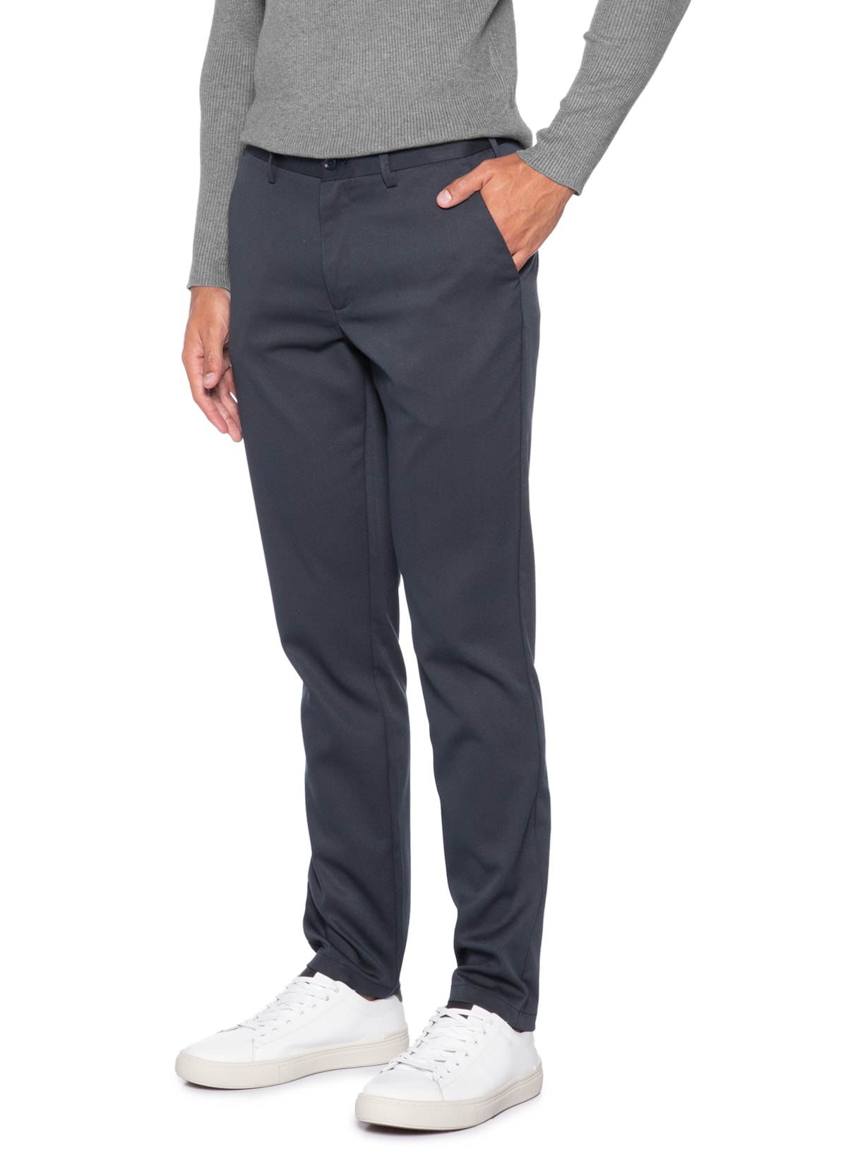 Calça Masculina Alfaiataria Moderna Reta – Azul '2 Essential