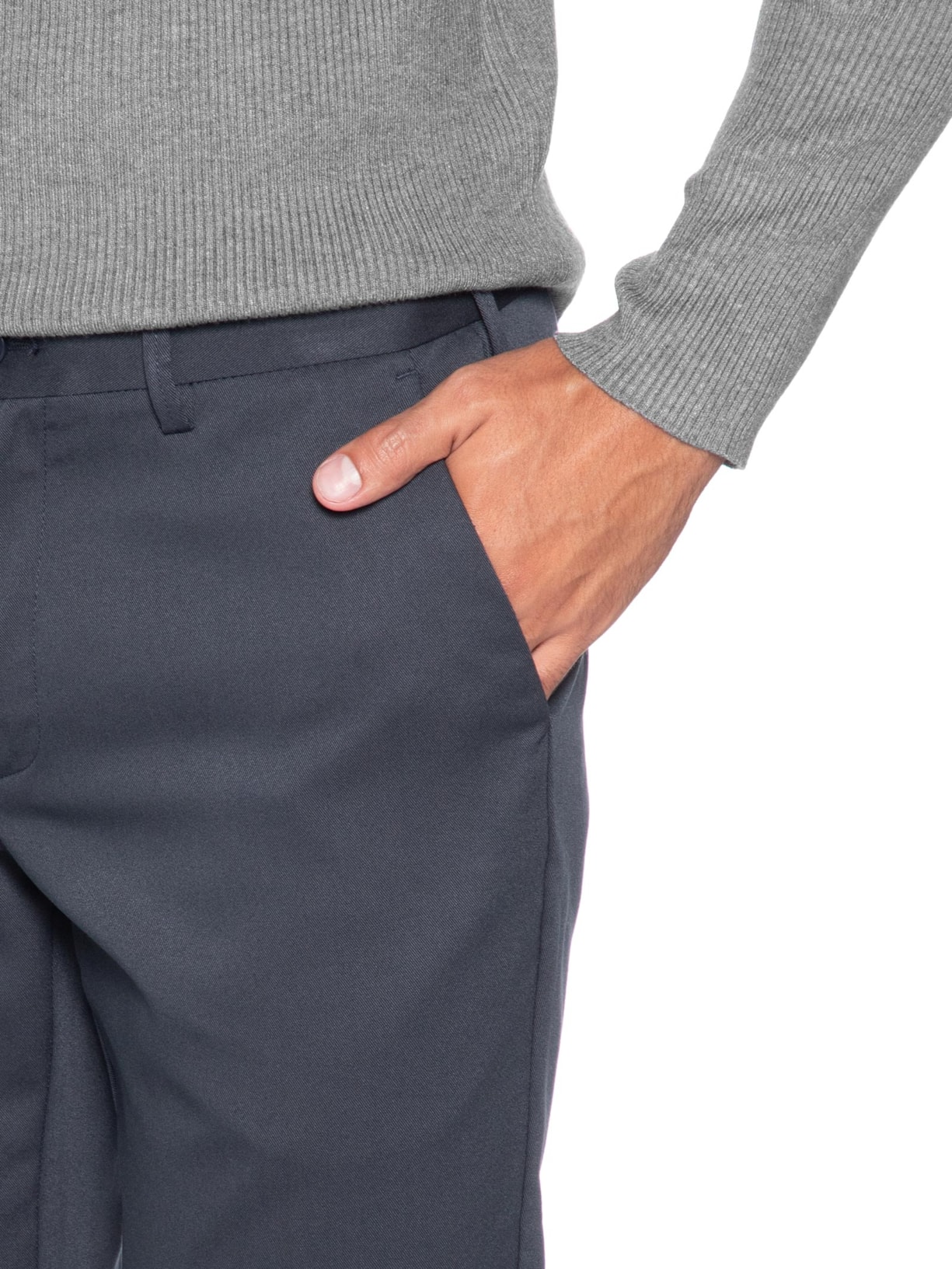 Calça Masculina Alfaiataria Moderna Reta – Azul '2 Essential