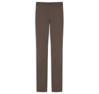 Calça Masculina Alfaiataria Moderna Reta – Marrom