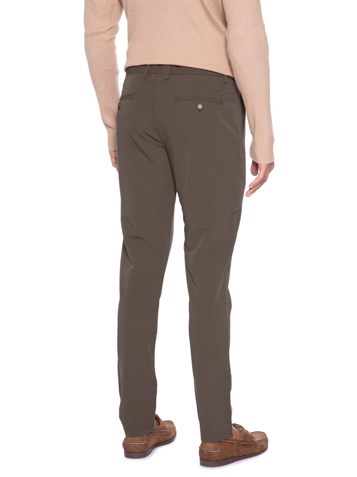 Calça Masculina Alfaiataria Moderna Reta – Marrom '2 Essential