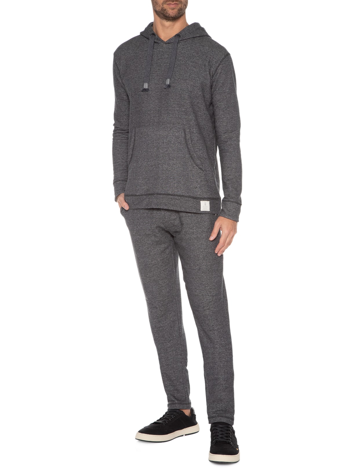 Calça Masculina Alfaiataria Moletom Preto Pineapple