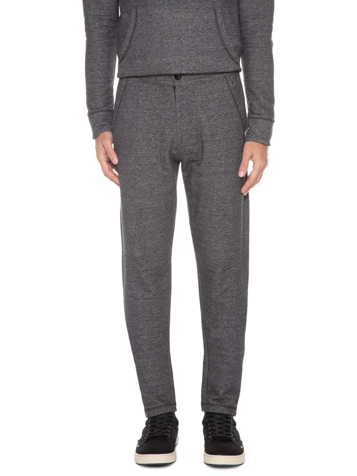 Calça Masculina Alfaiataria Moletom Preto Pineapple