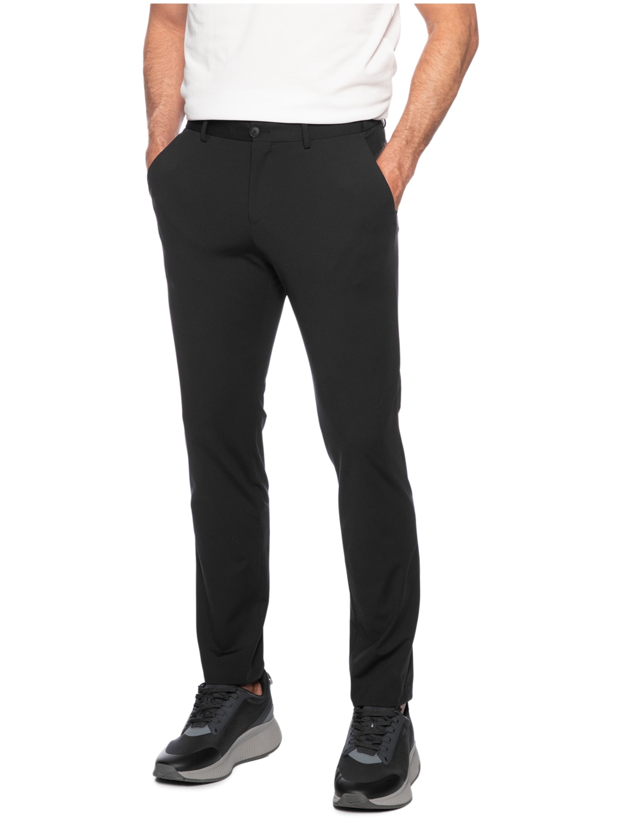 Calça Masculina Alfaiataria P Genius Preto Boss
