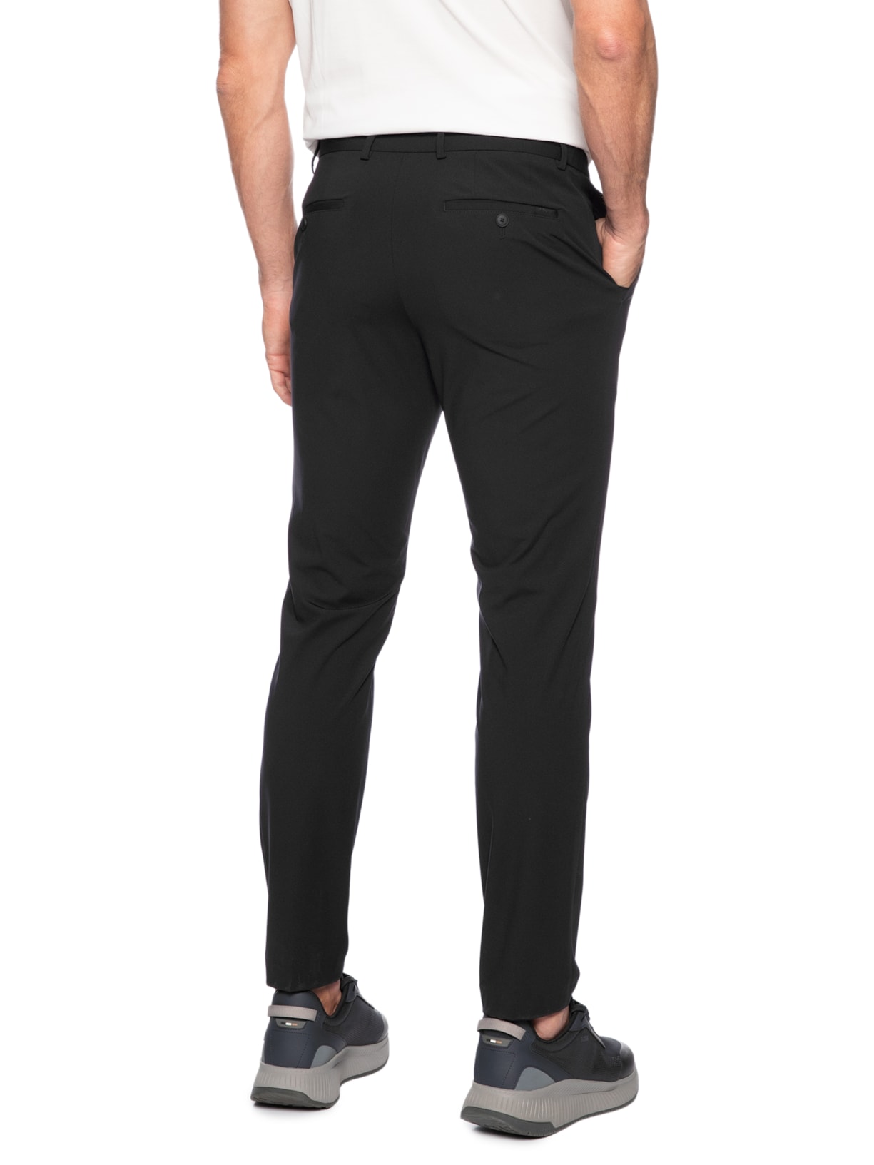 Calça Masculina Alfaiataria P Genius Preto Boss