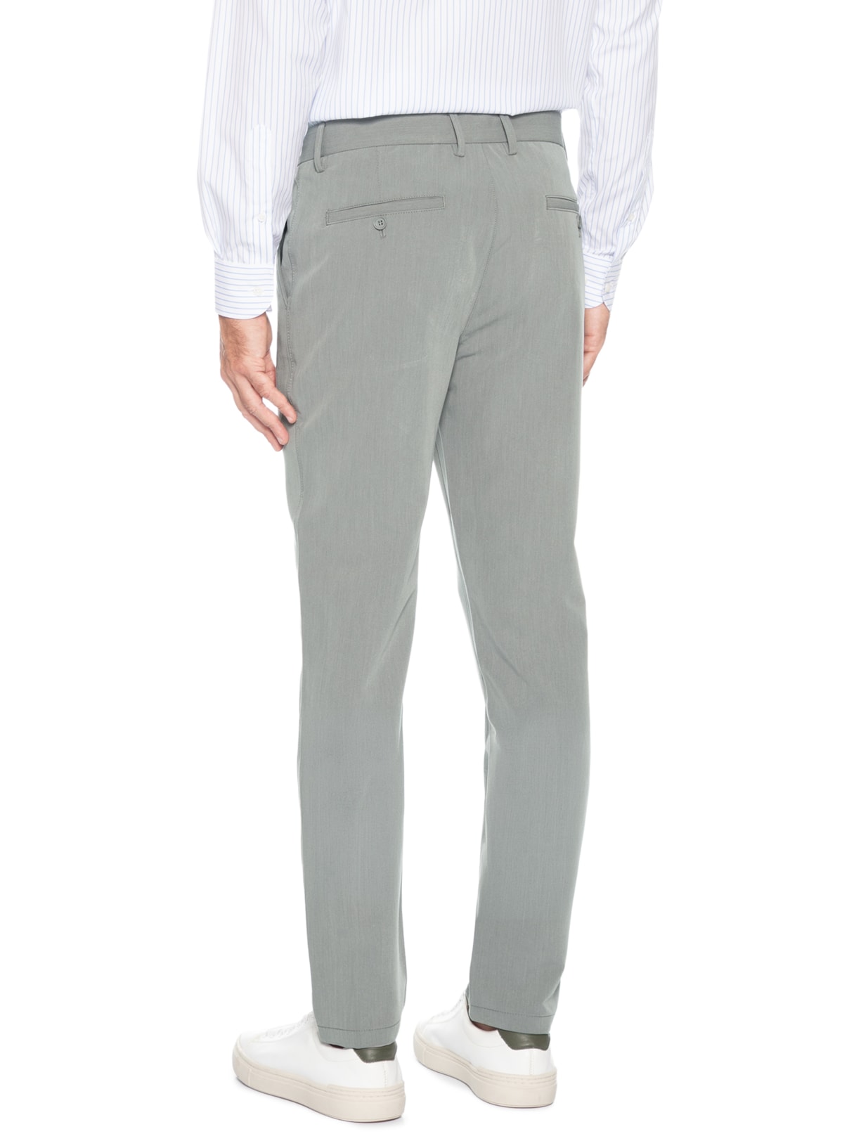 Calça Masculina Alfaiataria Reta Cinza '2 Essential