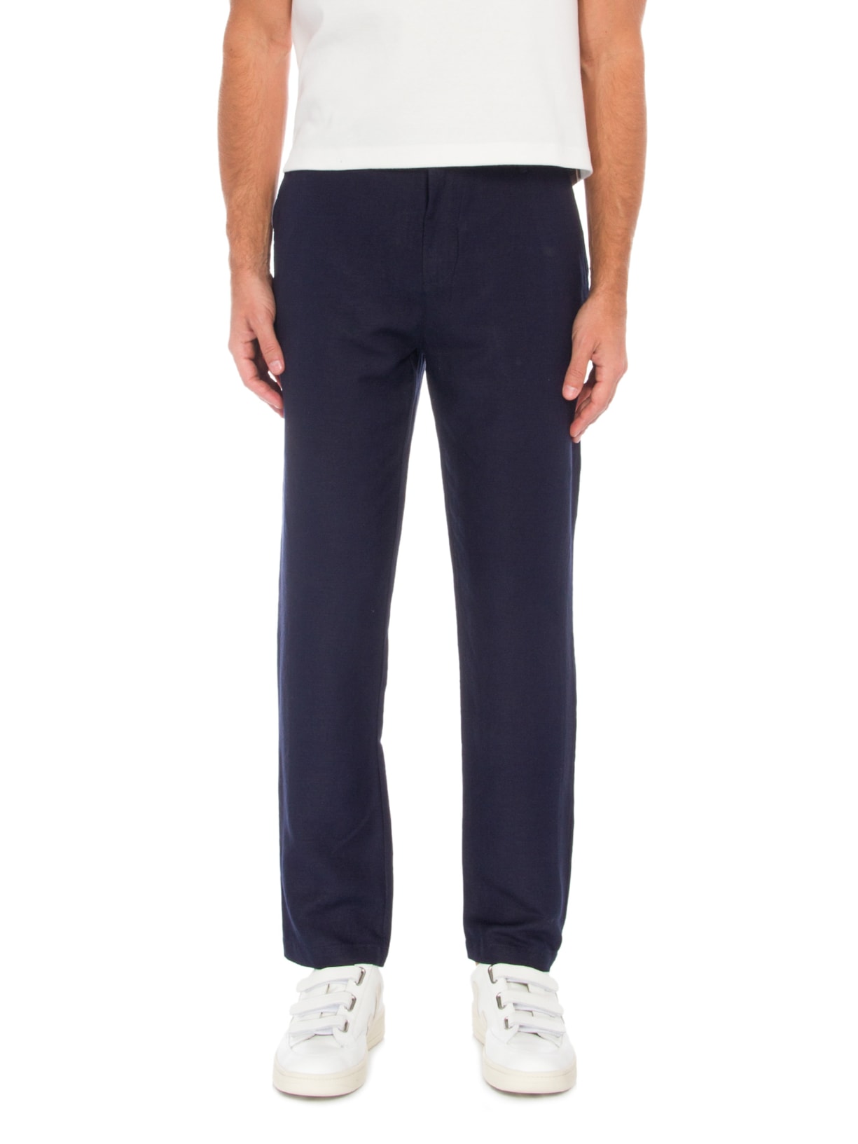 Calça Masculina Alfaiataria Reta Fluid Linen Azul Osklen