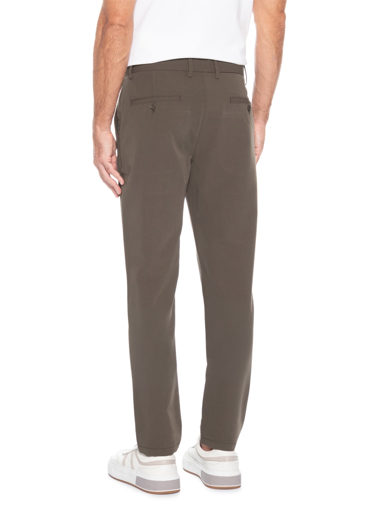 Calça Masculina Alfaiataria Reta Marrom '2Essential '2 Essential